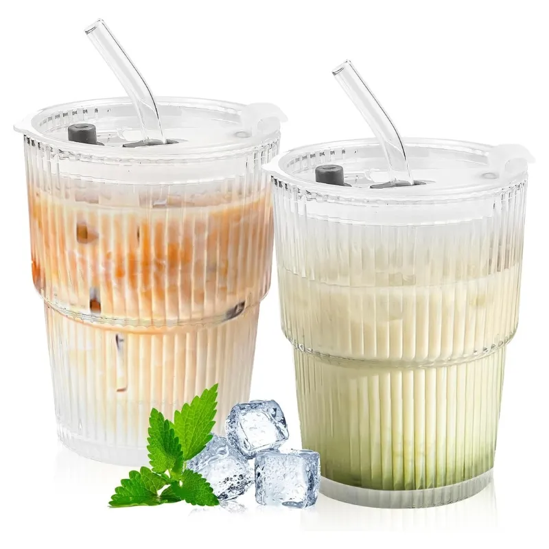 Lot de 2 Mini Mug En Verre 450ml