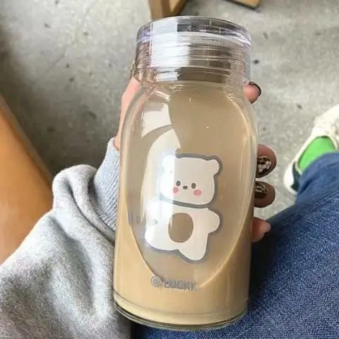 Gourde d'Eau En Verre Ourson 500ml