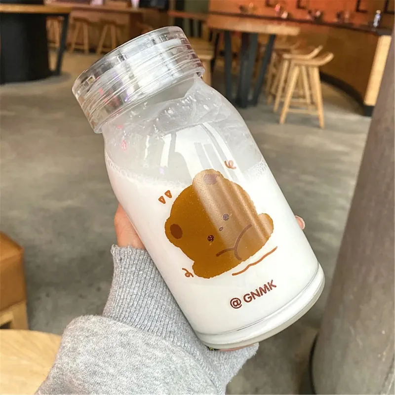 Gourde d'Eau En Verre Ours 500ml