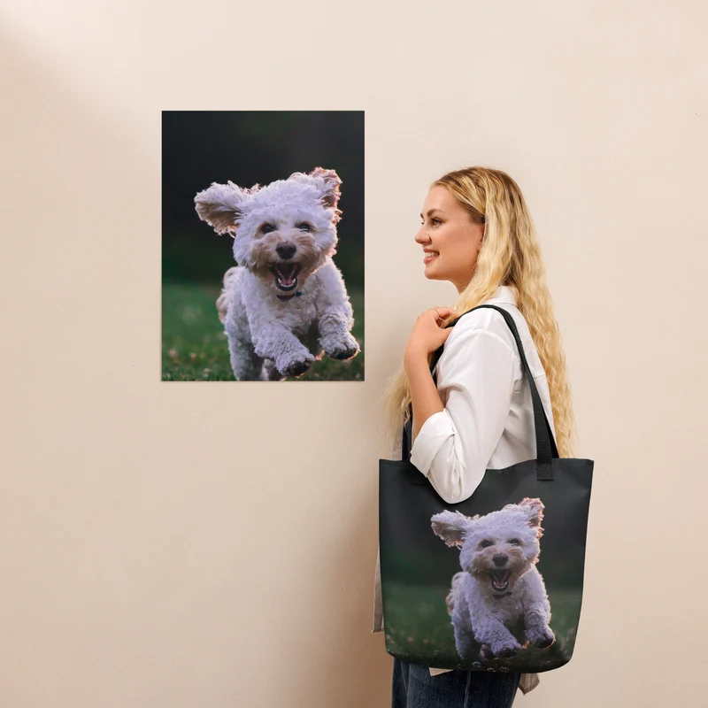 🛍️ Tote Bag Personnalisé Photo – Tendance, Pratique & Écologique ! 🌿✨