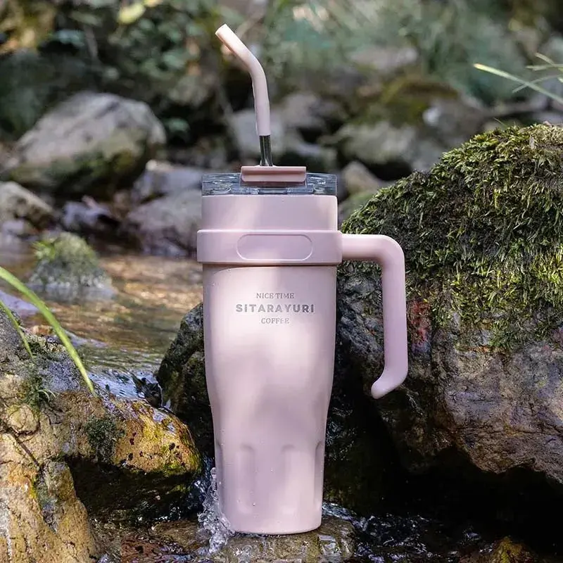 Travel Mug Avec Paille En Inox