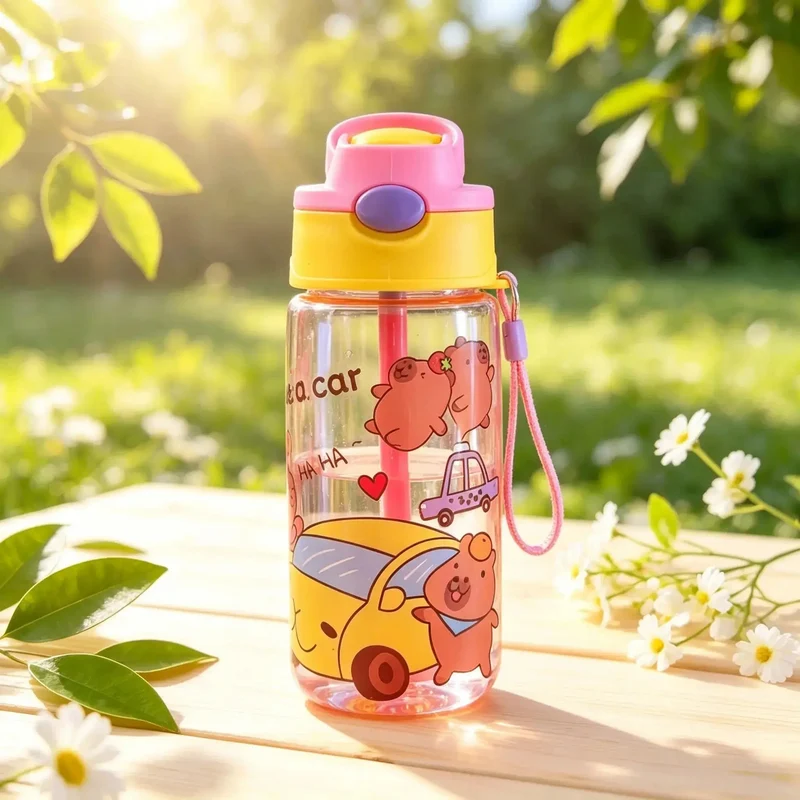 Gourde Enfant Transparente Motif Animaux 480ml