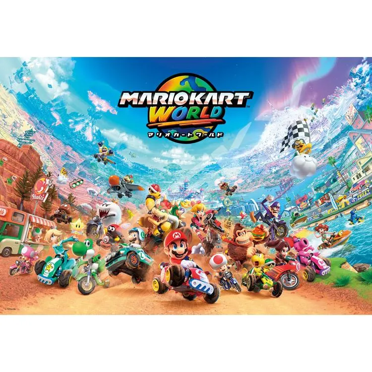 Puzzle Mario Kart World 2 Super Mario – 1000 dílků, ENS-1000T-554