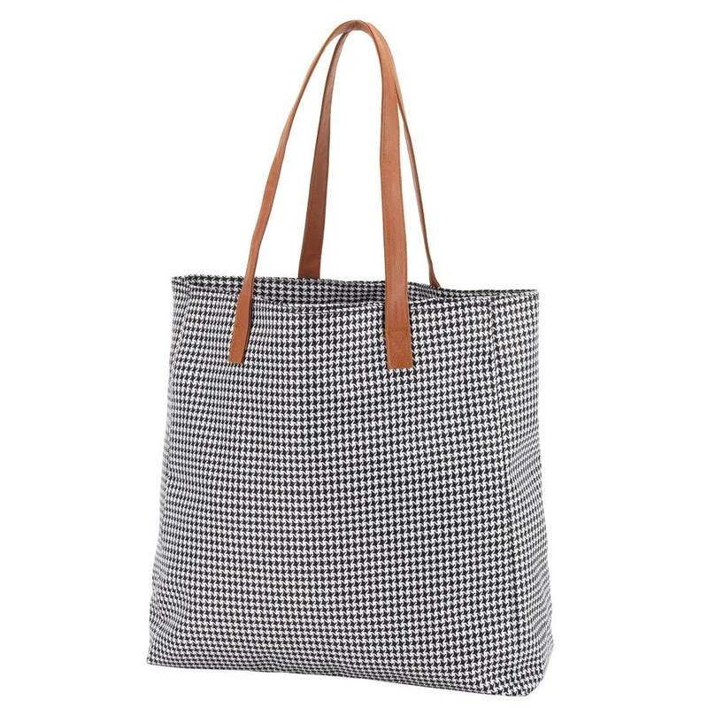 Houndstooth Tote - Personalized