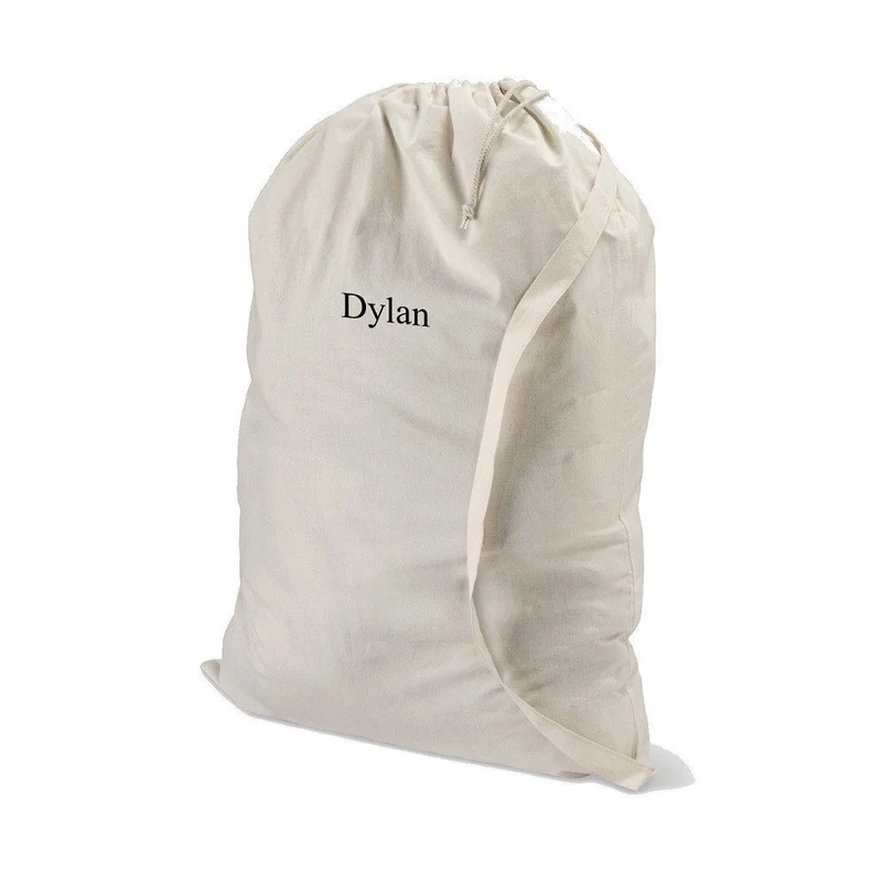 White Personalized Laundry Bag