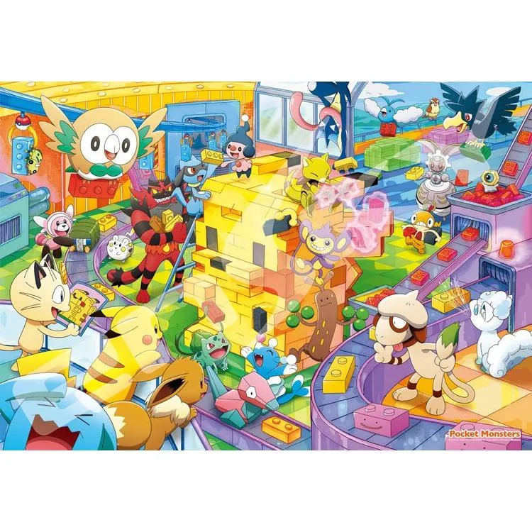 Puzzle Pojďme stavět společně! Pikachu blok Pokémon – 1000 dílků, ENS-1000T-134