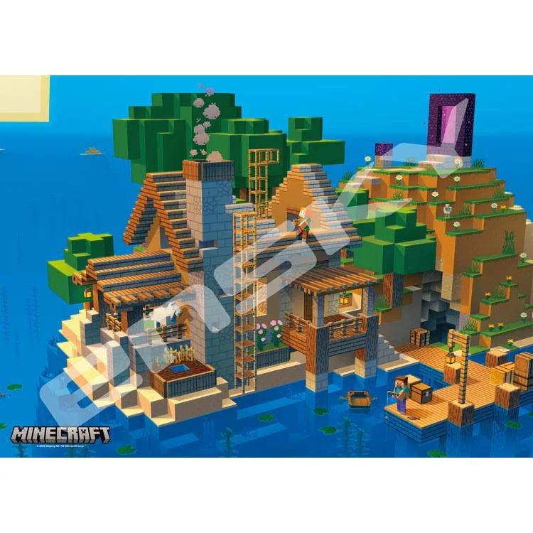 Puzzle Plážová chatka Minecraft – 500 dílků, ENS-500-501