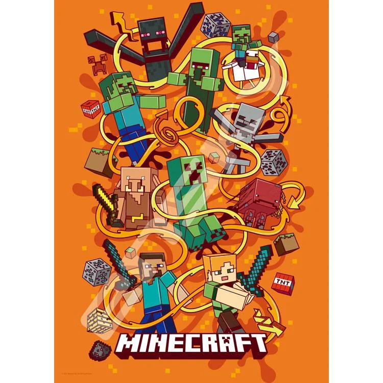 Puzzle Survival Mode Minecraft – 500 dílků, ENS-500-394