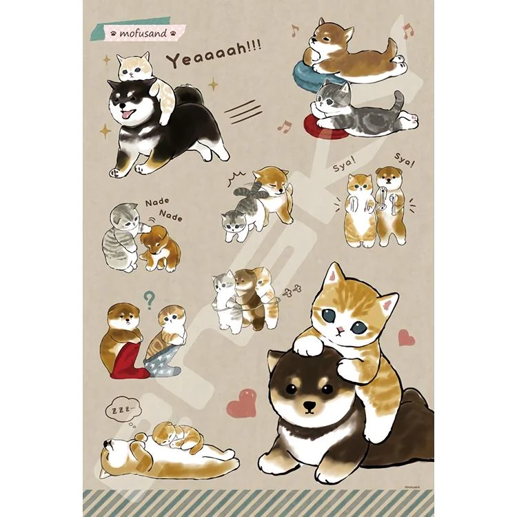 Skládačka Shiba × Nyan Mofusand – 300 dílů, ENS-300-3026