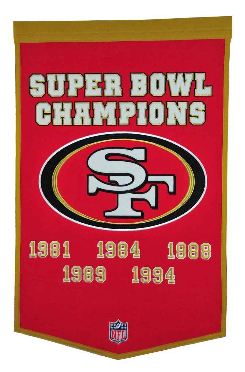 San Francisco 49ers Vintage Wool Dynasty Banner With Cafe Rod
