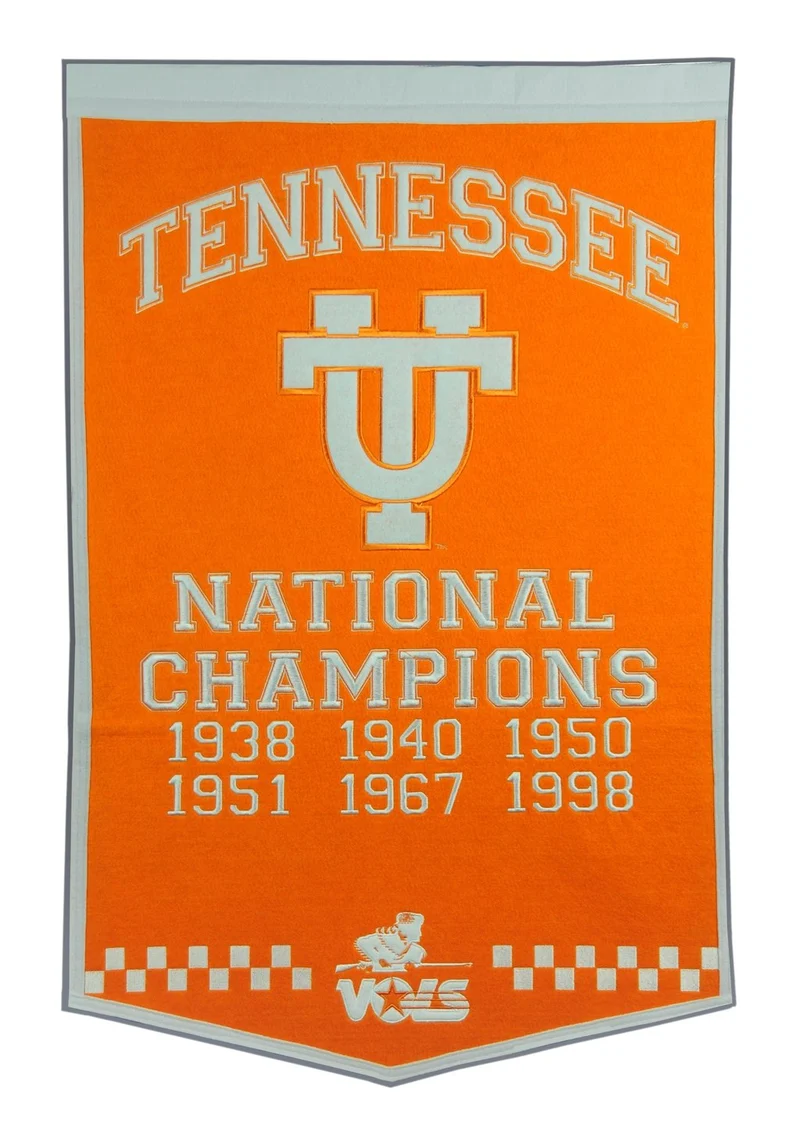 University of Tennessee Vintage Wool Dynasty Banner With Cafe Rod