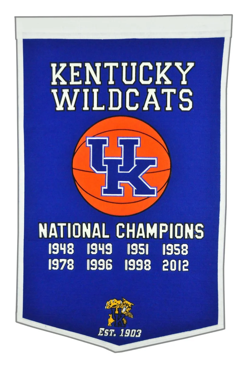 University of Kentucky Vintage Wool Dynasty Banner With Cafe Rod