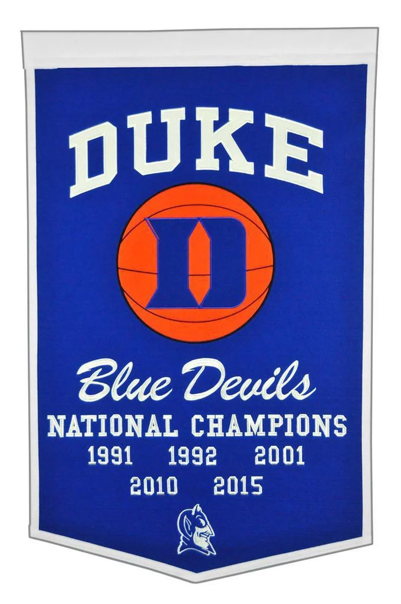 Duke University Vintage Wool Dynasty Banner With Cafe Rod