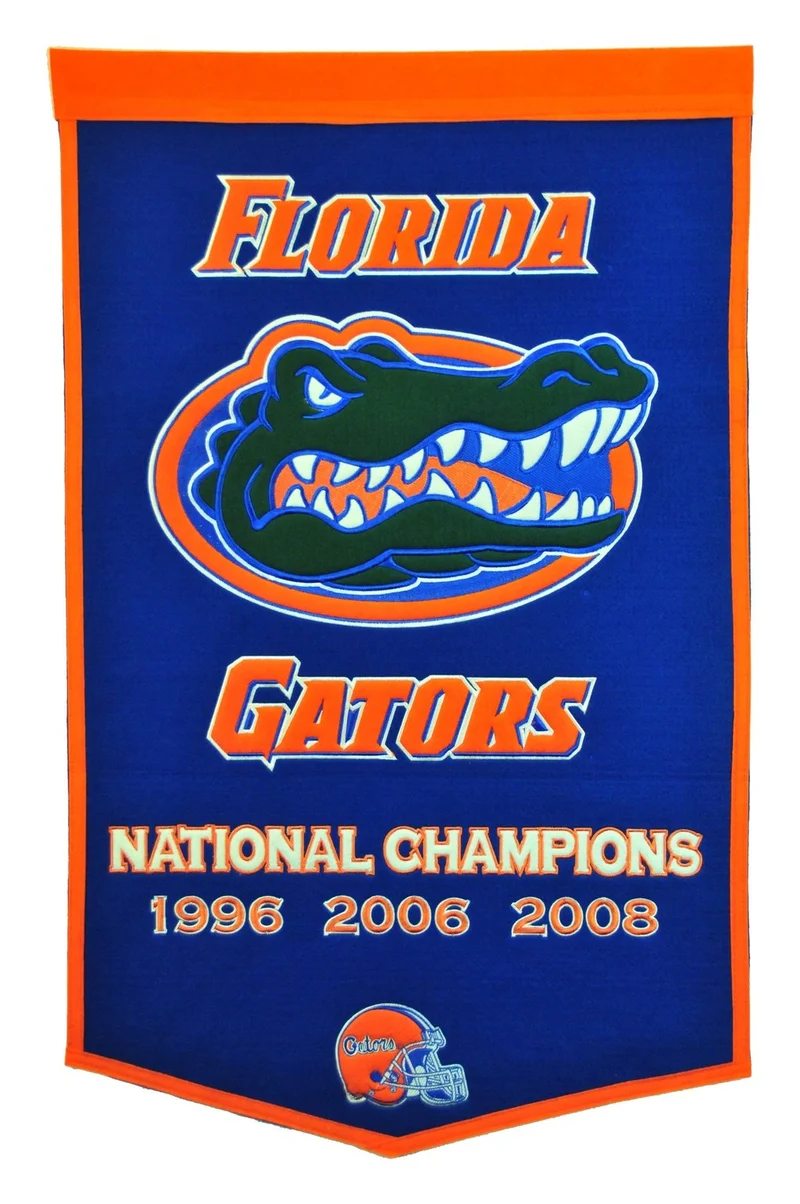 University of Florida Vintage Wool Dynasty Banner With Cafe Rod