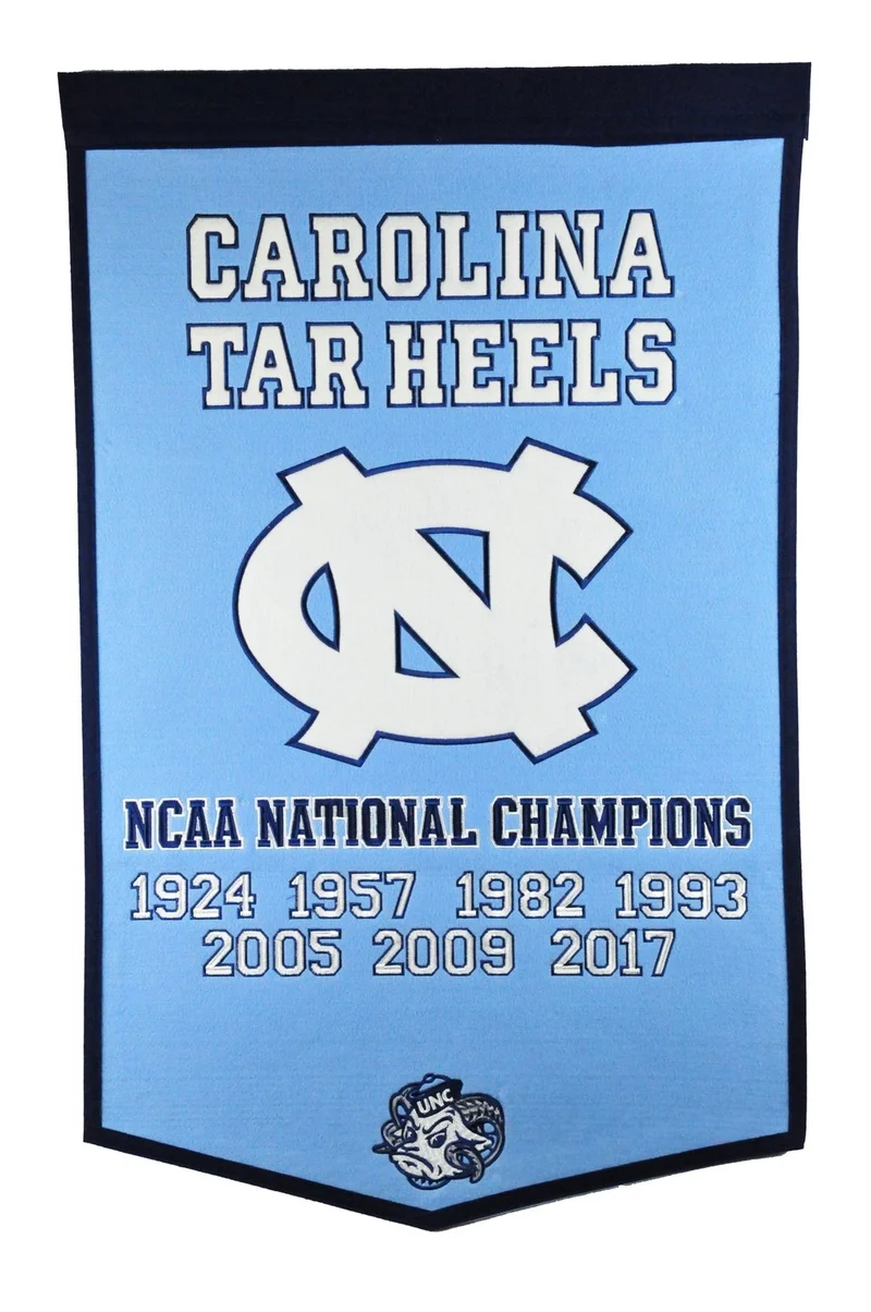 University of North Carolina Vintage Dynasty Wool Banner With Cafe Rod