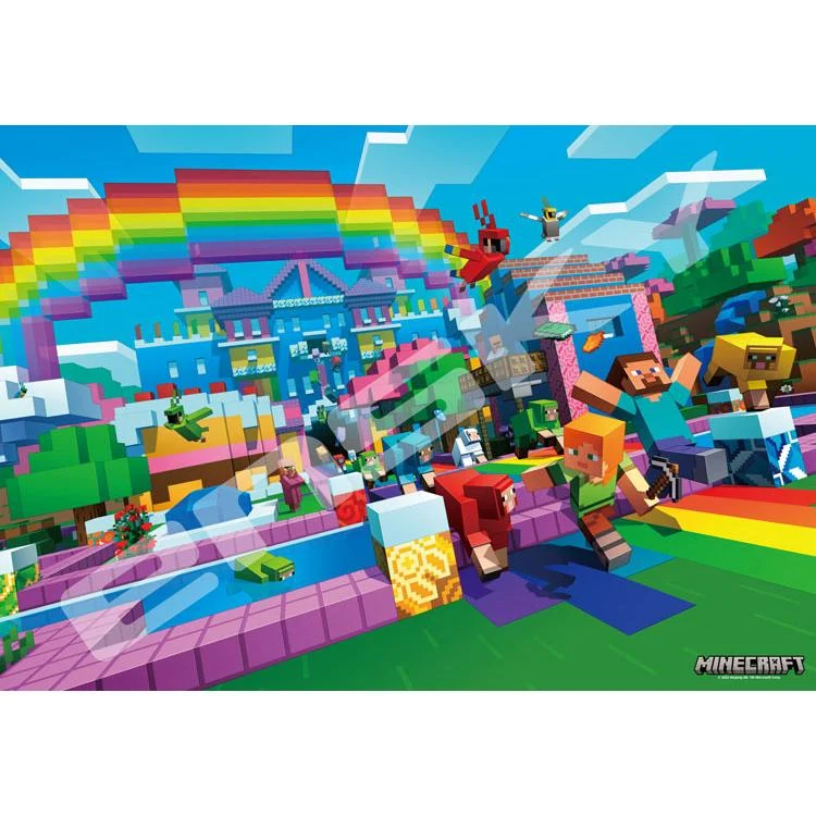 Puzzle Svět barev Minecraft – 1000 dílků, ENS-1000T-308