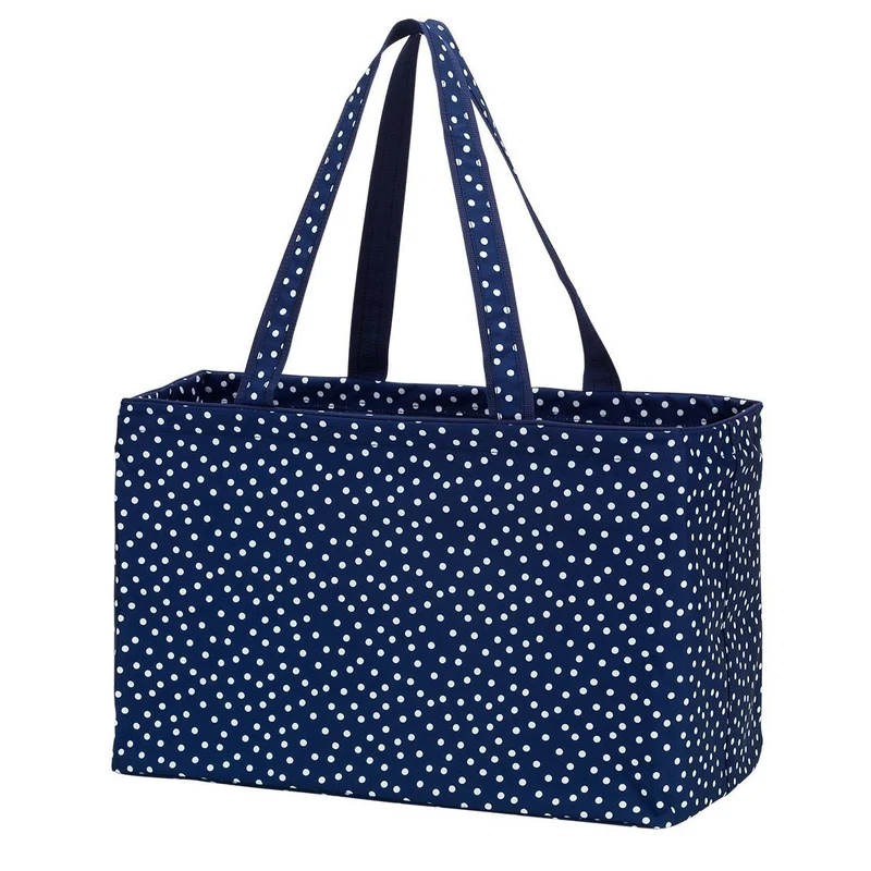 Navy Scattered Dot Ultimate Tote - Personalized
