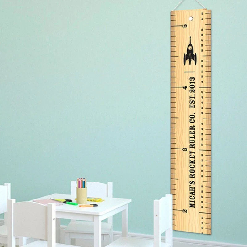 Rocket Ruler Personalized Height Chart