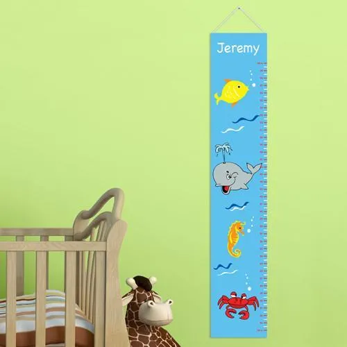Under the Sea Children's Personalized Height Chart