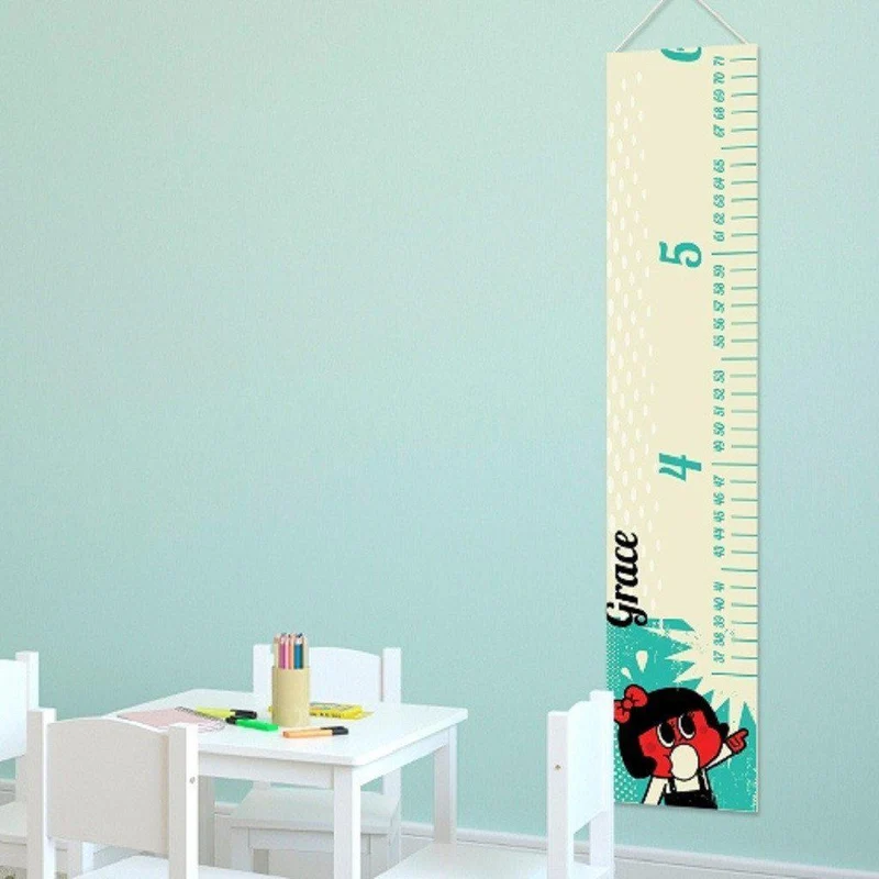 Retro Girl Personalized Height Chart