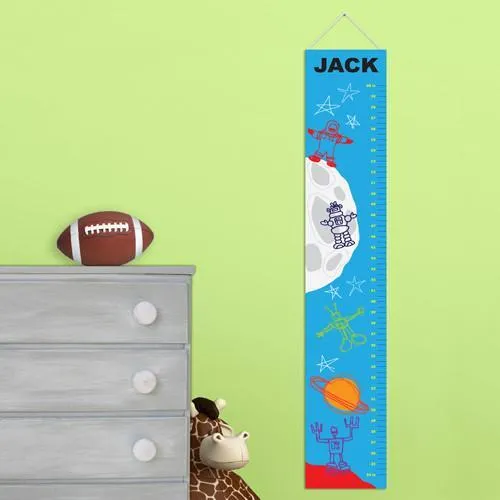 Martian Men Children's Personalized Height Chart