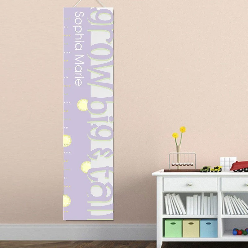 Lavender Big and Tall Personalized Growth Chart