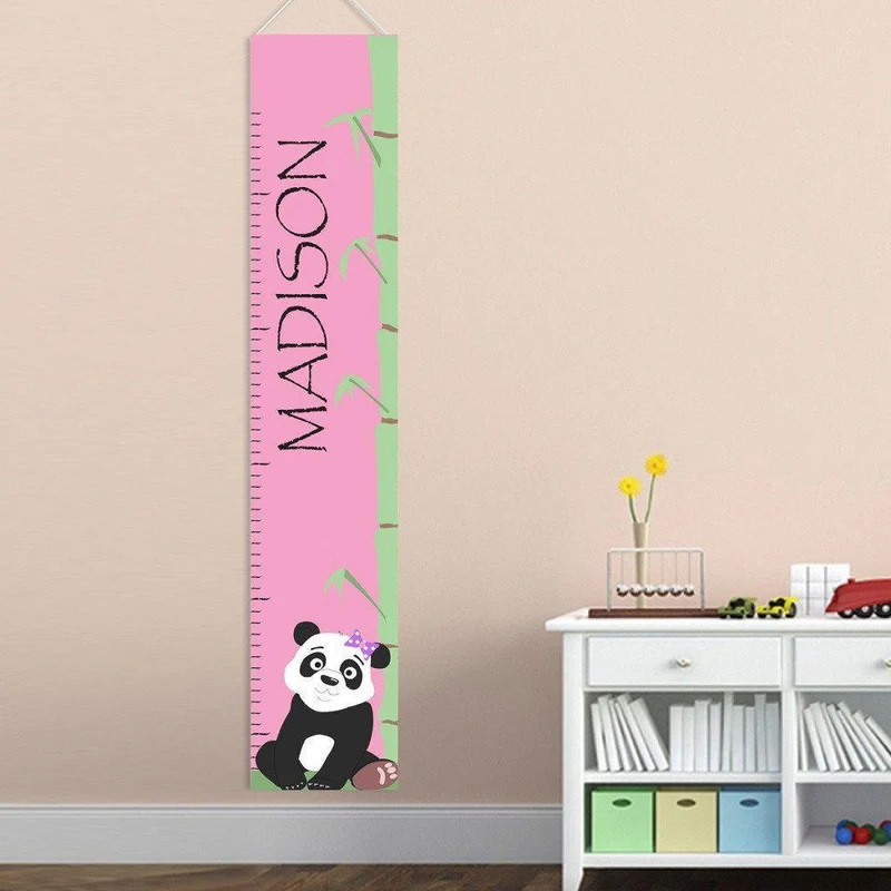 Girl Panda Personalized Height Chart