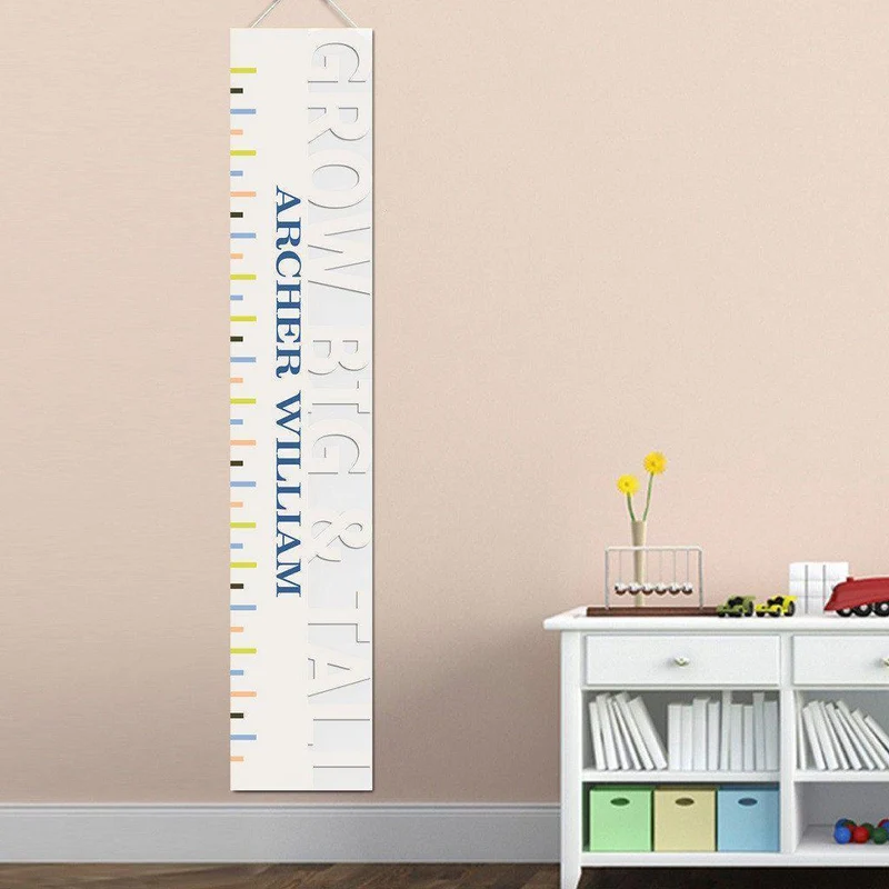 Big and Tall Personalized Height Chart - Tan
