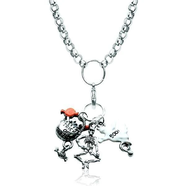 Halloween Charm Necklace in Silver