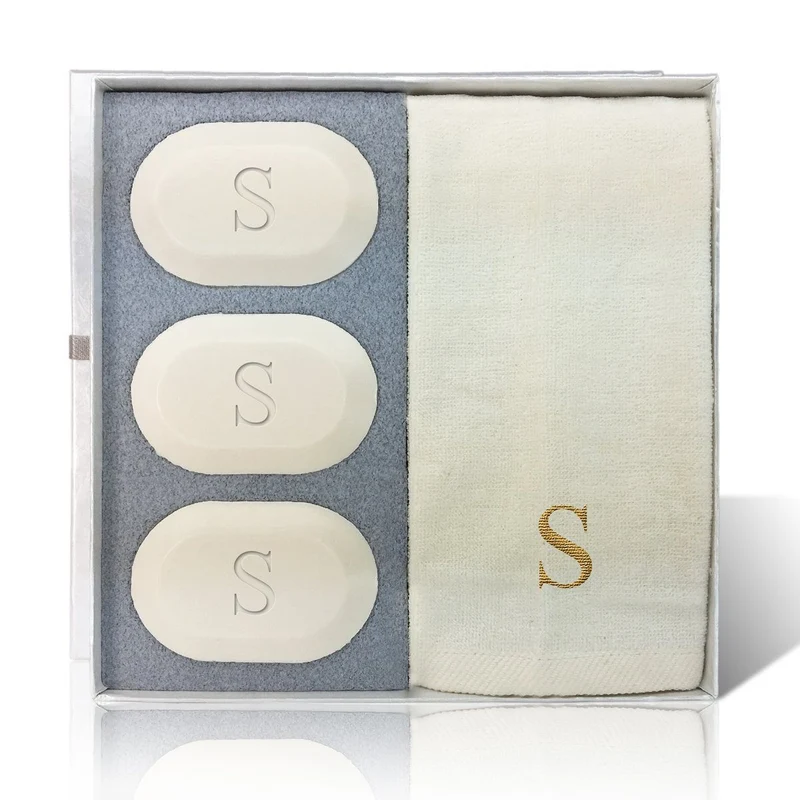Personalized Carved Soap Luxury Gift Set - Single Initial
