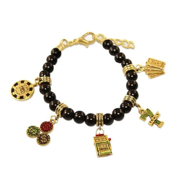 Casino Charm Bracelet in Gold