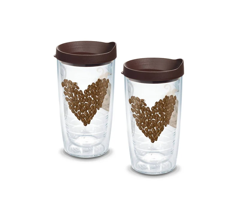 I Love Coffee 16 oz. Tervis Tumbler with Lid - (Set of 2)