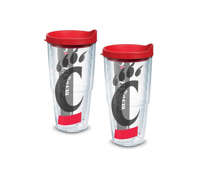 University of Cincinnati Colossal 24 oz. Tervis Tumbler with Lid - (Set of 2)