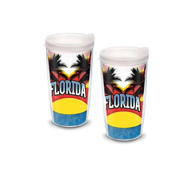 Florida Colossal State Flag 16 oz. Tervis Tumbler with Lid - (Set of 2)