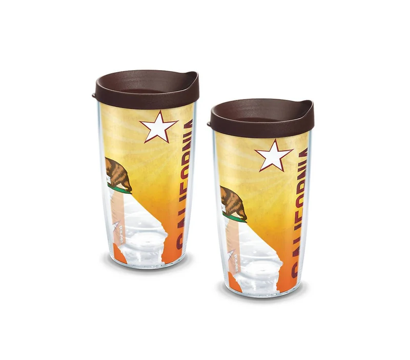 California Colossal State Flag 16 oz. Tervis Tumbler with Lid - (Set of 2)