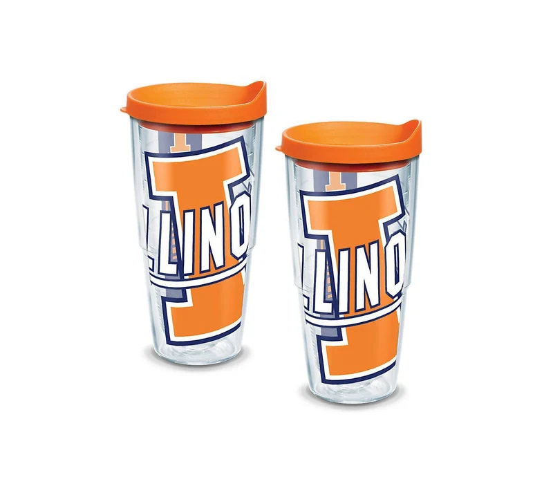 University of Illinois Colossal 24 oz. Tervis Tumbler with Lid - (Set of 2)