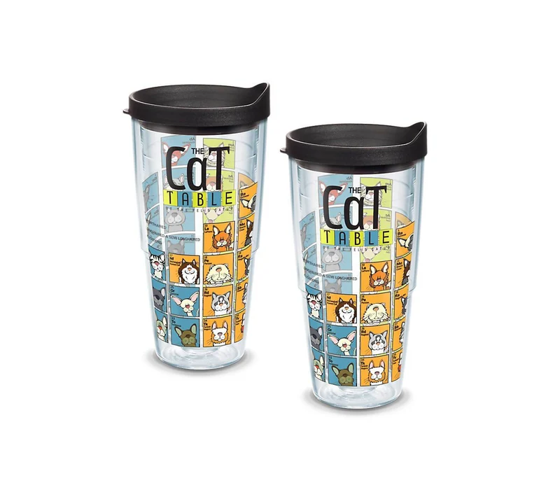 Cat Periodic Table 24 oz. Tervis Tumbler with Lid - (Set of 2)