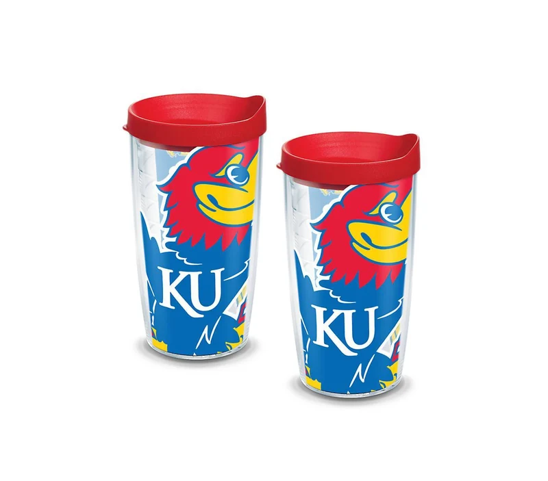 University of Kansas Colossal 16 oz. Tervis Tumbler with Lid - (Set of 2)