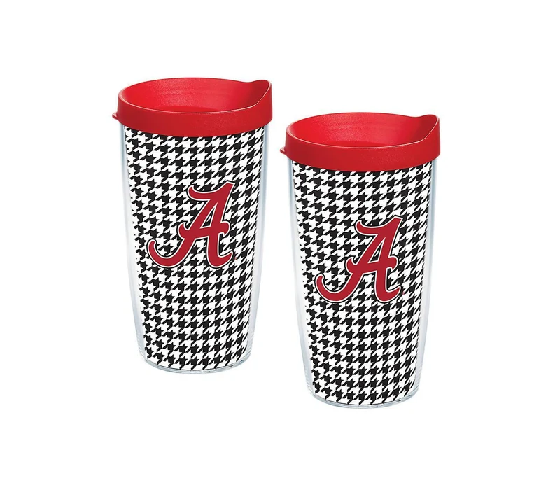 University of Alabama Houndstooth 16 oz. Tervis Tumbler with Lid - (Set of 2)