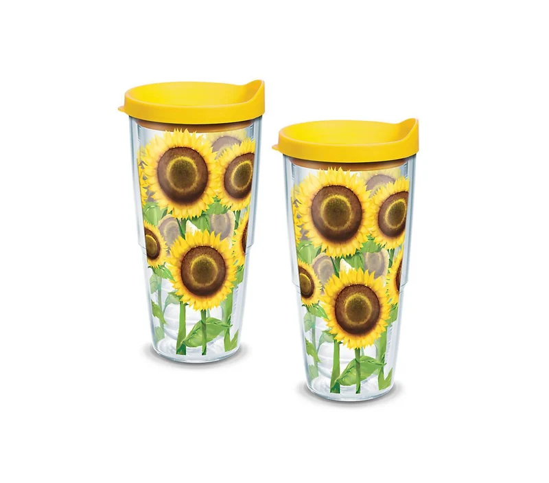 Sunflowers 24 oz. Tervis Tumbler with Lid - (Set of 2)