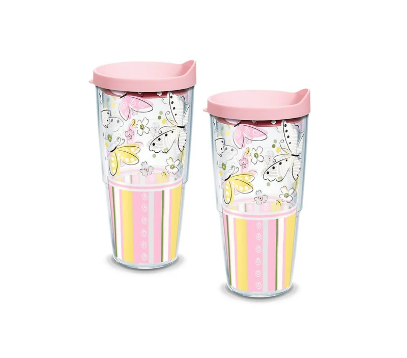 Butterfly 24 oz. Tervis Tumbler with Lid - (Set of 2)