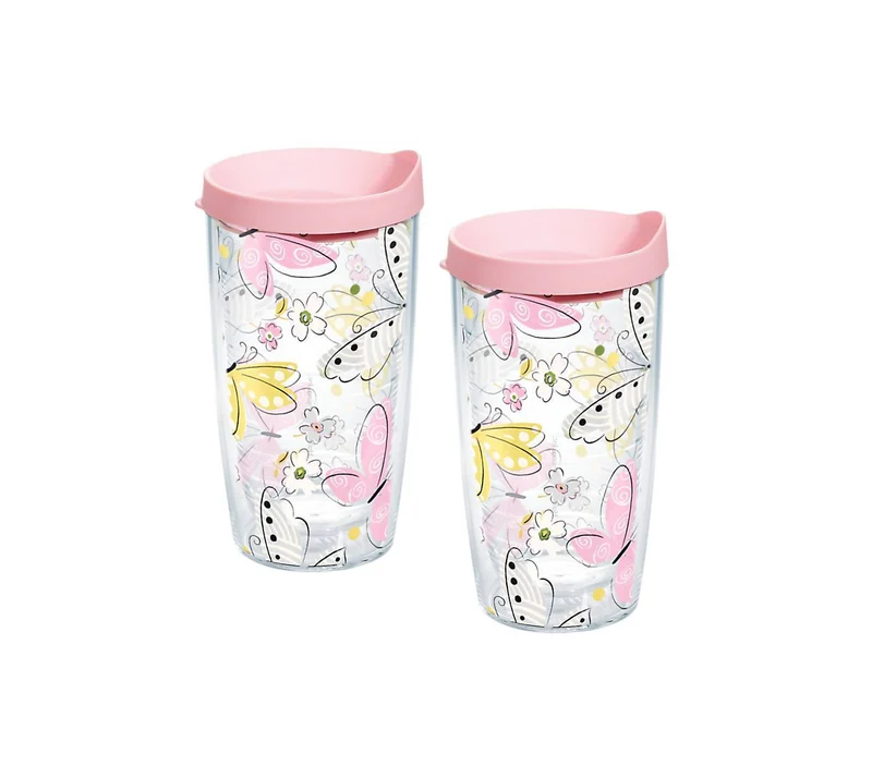 Butterfly 16 oz. Tervis Tumbler with Lid - (Set of 2)