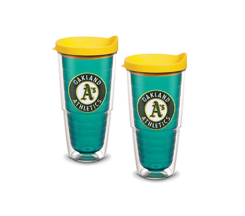 Oakland Athletics 24 oz. Tervis Tumbler with Lid - (Set of 2)