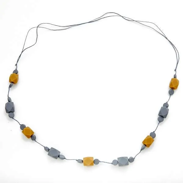 Long Resin Faceted Cube Necklace