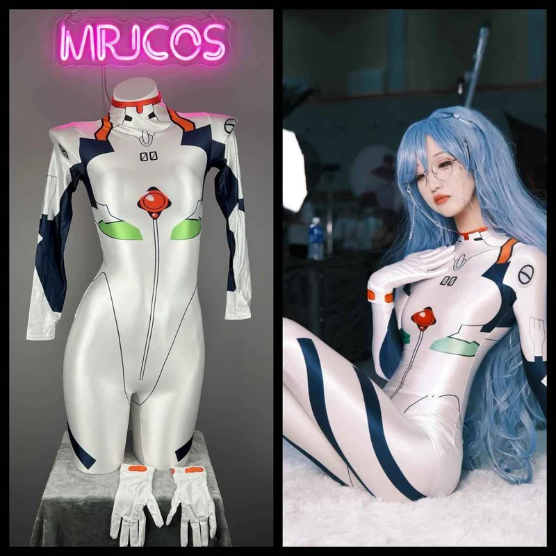 Anime Style Spandex Cosplay Bodysuit Plug Suit Halloween Costume Zentai