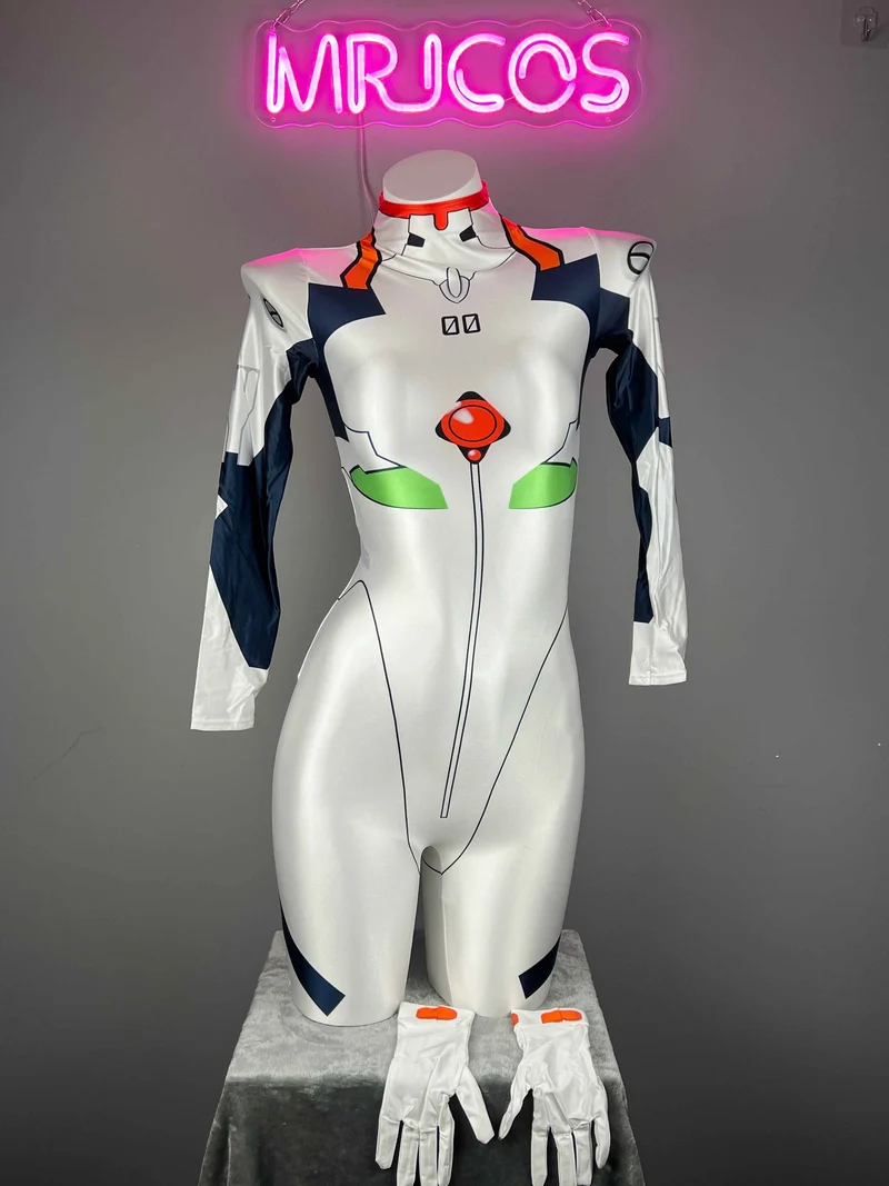 Anime Style Spandex Cosplay Bodysuit Plug Suit Halloween Costume Zentai