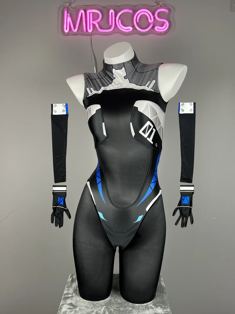 Anime Sci-Fi Spandex Cosplay Open Crotch Bodysuit Costume Lingerie Zentai