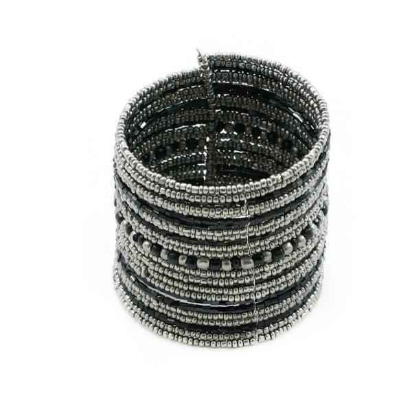Stripey Beaded Cuff