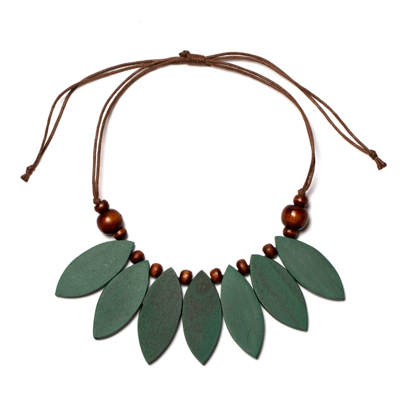 Wooden Petal Necklace