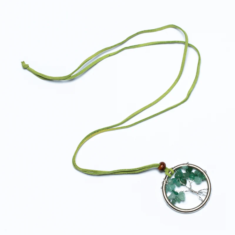 Tree Of Life Necklace With Natural Stone